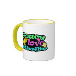Peace, Love, Butterflies; Retro Coffee Mugs