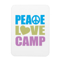 Peace Love Camp Rectangular Magnet