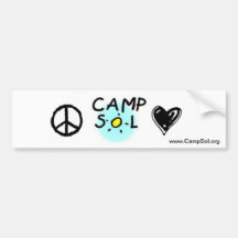 Peace, Love, Camp Sol Bumper Sticker