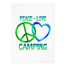 Peace Love CAMPING Invites