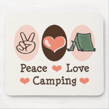 Peace Love Camping Mousepad