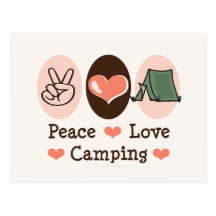 Peace Love Camping Postcard
