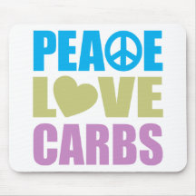 Peace Love Carbs Mouse Pads