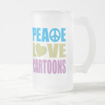 Peace Love Cartoons Coffee Mug