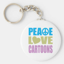 Peace Love Cartoons Key Chains