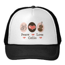 Peace Love Cello Hat