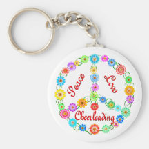 Peace Love Cheerleading Key Chain