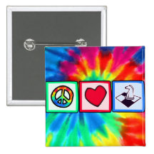 Peace, Love, Chess Pinback Buttons