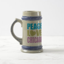 Peace Love Chicago Mugs