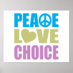 Peace Love Choice Print