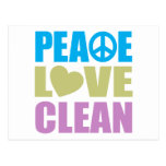 Peace Love Clean Post Cards
