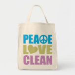 Peace Love Clean Tote Bag