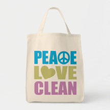 Peace Love Clean Tote Bag