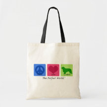 Peace Love Clumber Spaniel Bag