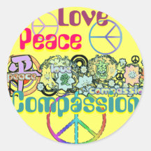 Peace Love Compassion Sticker