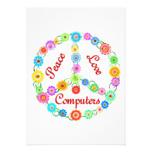 Peace Love Computers Personalized Invite
