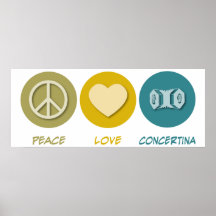 Peace Love Concertina Print