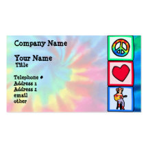 Peace, Love, Country Music Business Card Templates