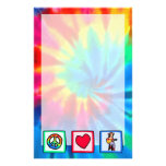 Peace, Love, Country Music Custom Stationery