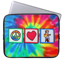 Peace, Love, Country Music Laptop Computer Sleeve