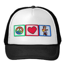 Peace, Love, Country Music Mesh Hat