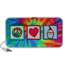Peace, Love, Cupcakes Notebook Speakers