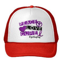 PEACE LOVE CURE EPILEPSY HATS