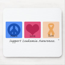 Peace Love Cure Leukaemia Mousemat