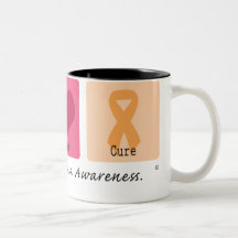 Peace Love Cure Leukaemia Mugs