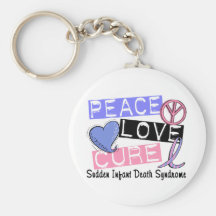 Peace Love Cure SIDS Sudden Infant Death Syndrome Key Chain