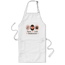 Peace Love Dachshund Apron