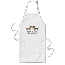 Peace Love Dachshunds Apron