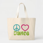 Peace Love Dance Canvas Bags