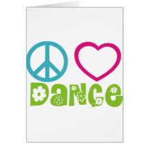 Peace Love Dance Card