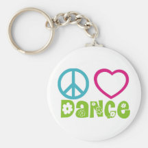 Peace Love Dance Keychains