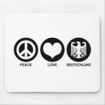 Peace Love Deutschland Mouse Mat