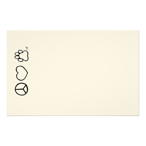 Peace, Love, & Dogs Stationery Design