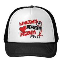 Peace Love Drug Free Mesh Hat