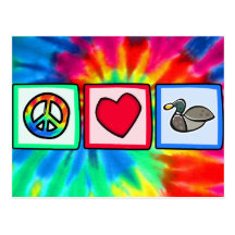 Peace, Love, Ducks Post Card