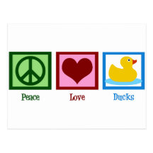 Peace Love Ducks Post Cards