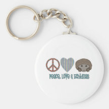 Peace Love Echidnas Keychain