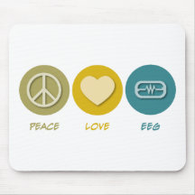 Peace Love EEG Mouse Mat