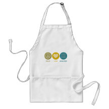 Peace Love Embroidery Aprons