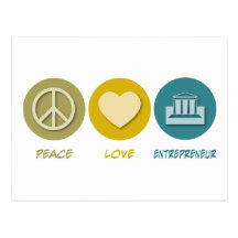 Peace Love Entrepreneur Postcards