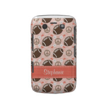 Peace Love Football Blackberry Bold Case Cover