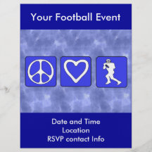 Peace Love Football Flyers