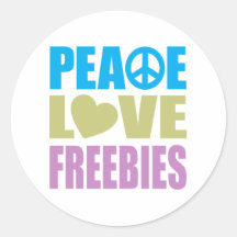 Peace Love Freebies Sticker