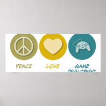 Peace Love Game Development Poster
