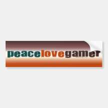 Peace Love Gamer Bumper Sticker