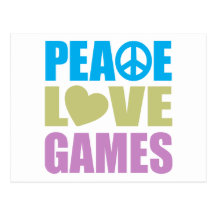 Peace Love Games Post Card